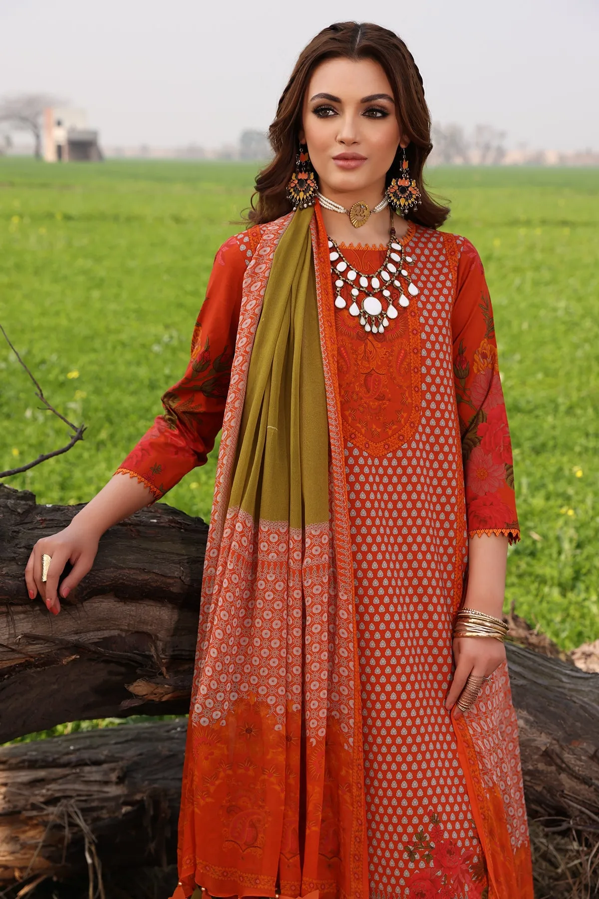 3-PC Unstitched Printed Lawn Collection SP4-10