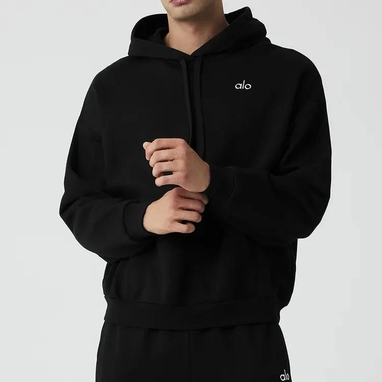 ALO Yoga  |Pullovers Unisex Long Sleeves Plain Oversized Logo Hoodies