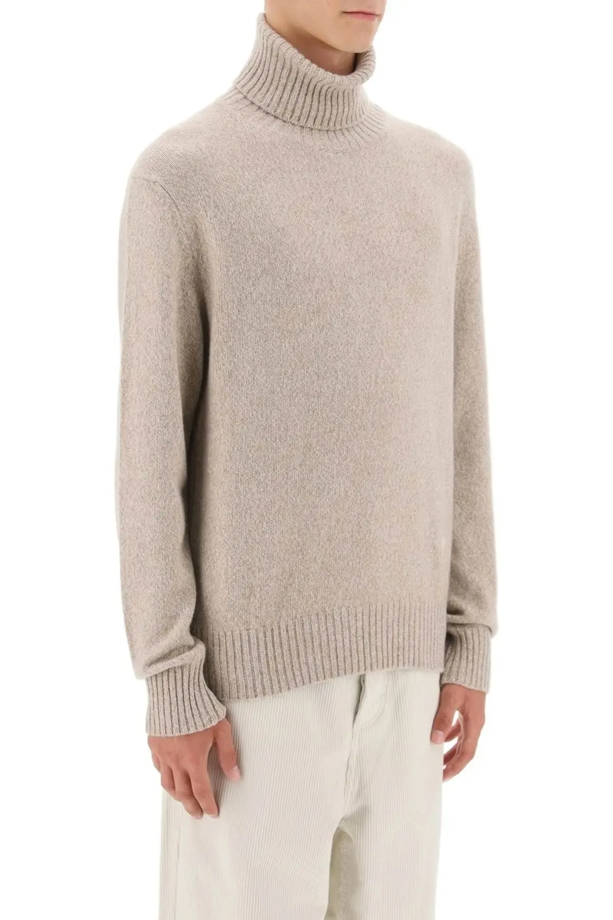 AMI PARIS  |Pullovers Unisex Wool Cashmere Long Sleeves Plain Logo