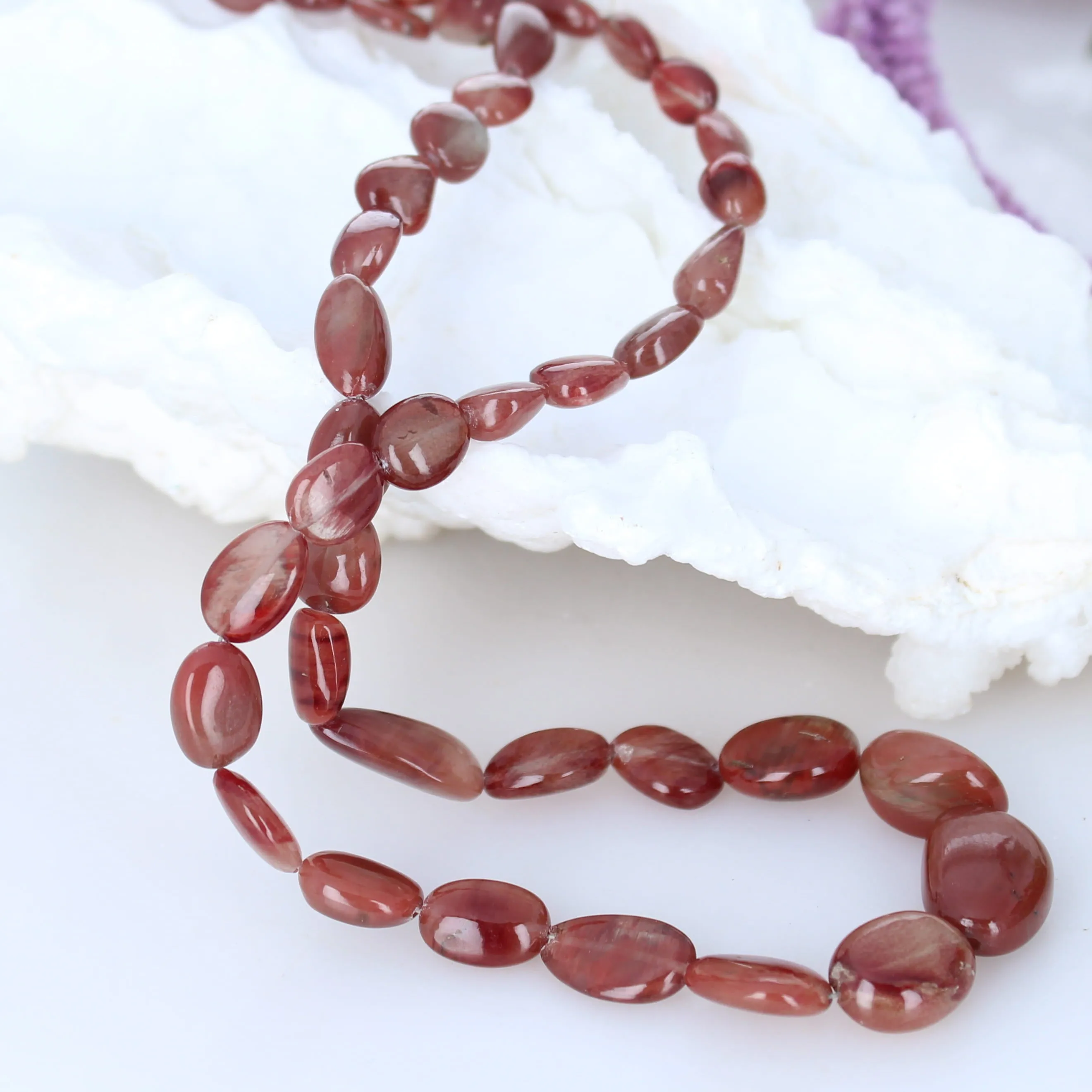 ANDESINE BEADS Oval Shape Deep Rose Gold Color 5-18mm 18