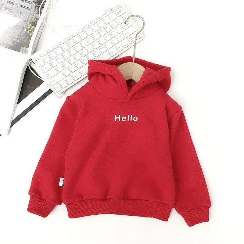 Baby Kid Unisex Solid Color Letters Hoodies Sweatshirts Wholesale 23082805