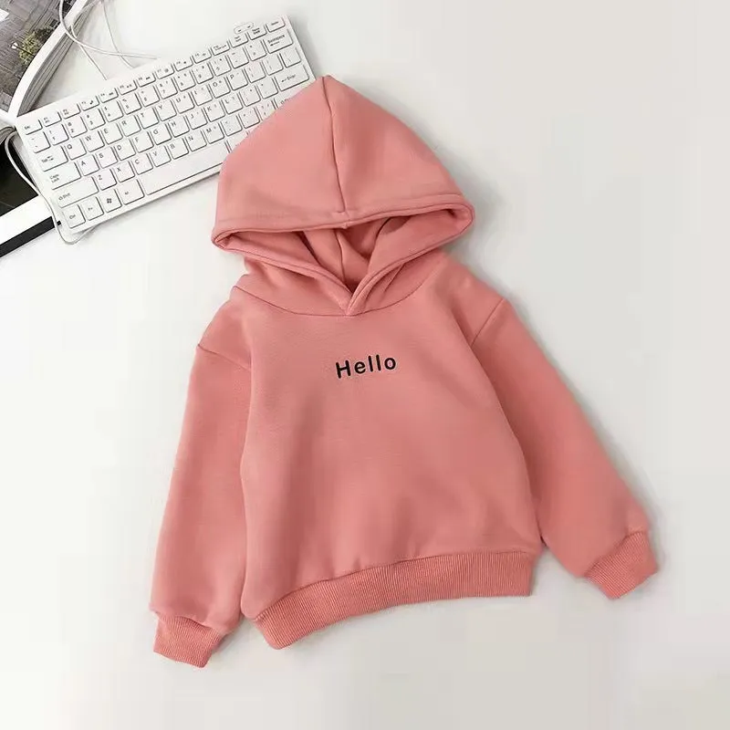 Baby Kid Unisex Solid Color Letters Hoodies Sweatshirts Wholesale 23082805