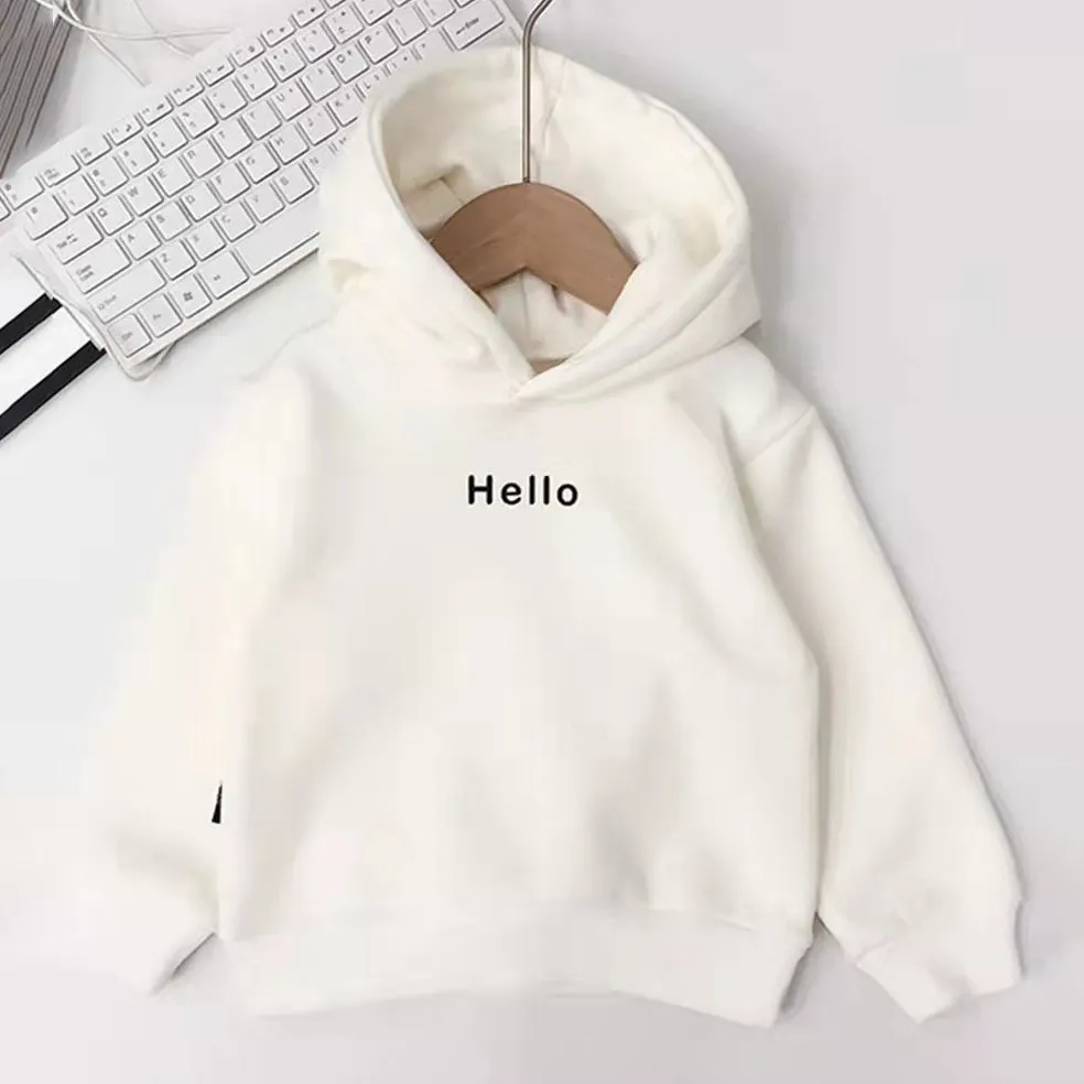 Baby Kid Unisex Solid Color Letters Hoodies Sweatshirts Wholesale 23082805