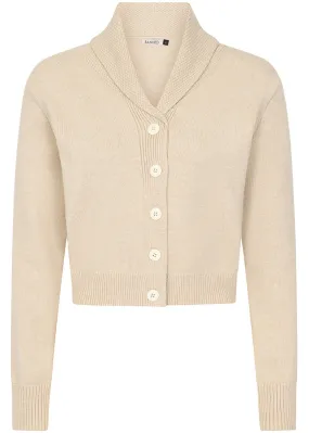 Banned Violet Collar 50's Cardigan Ivory