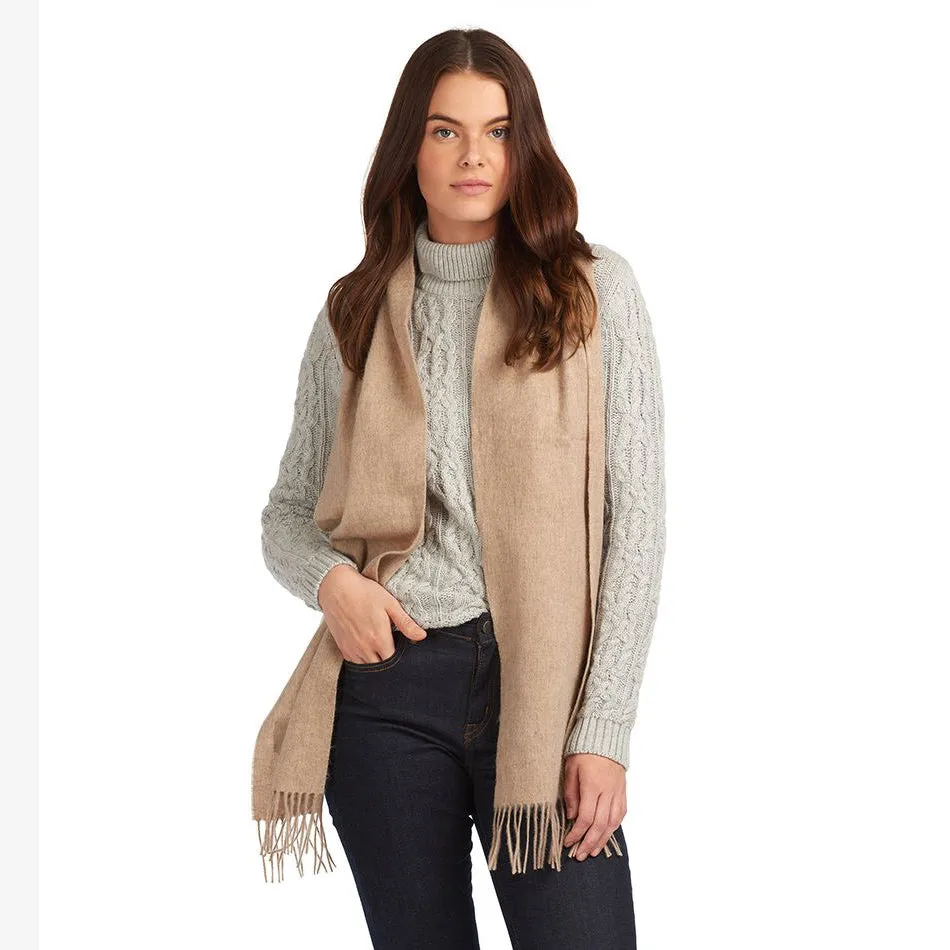 Barbour Lambswool Woven Scarf in Oatmeal