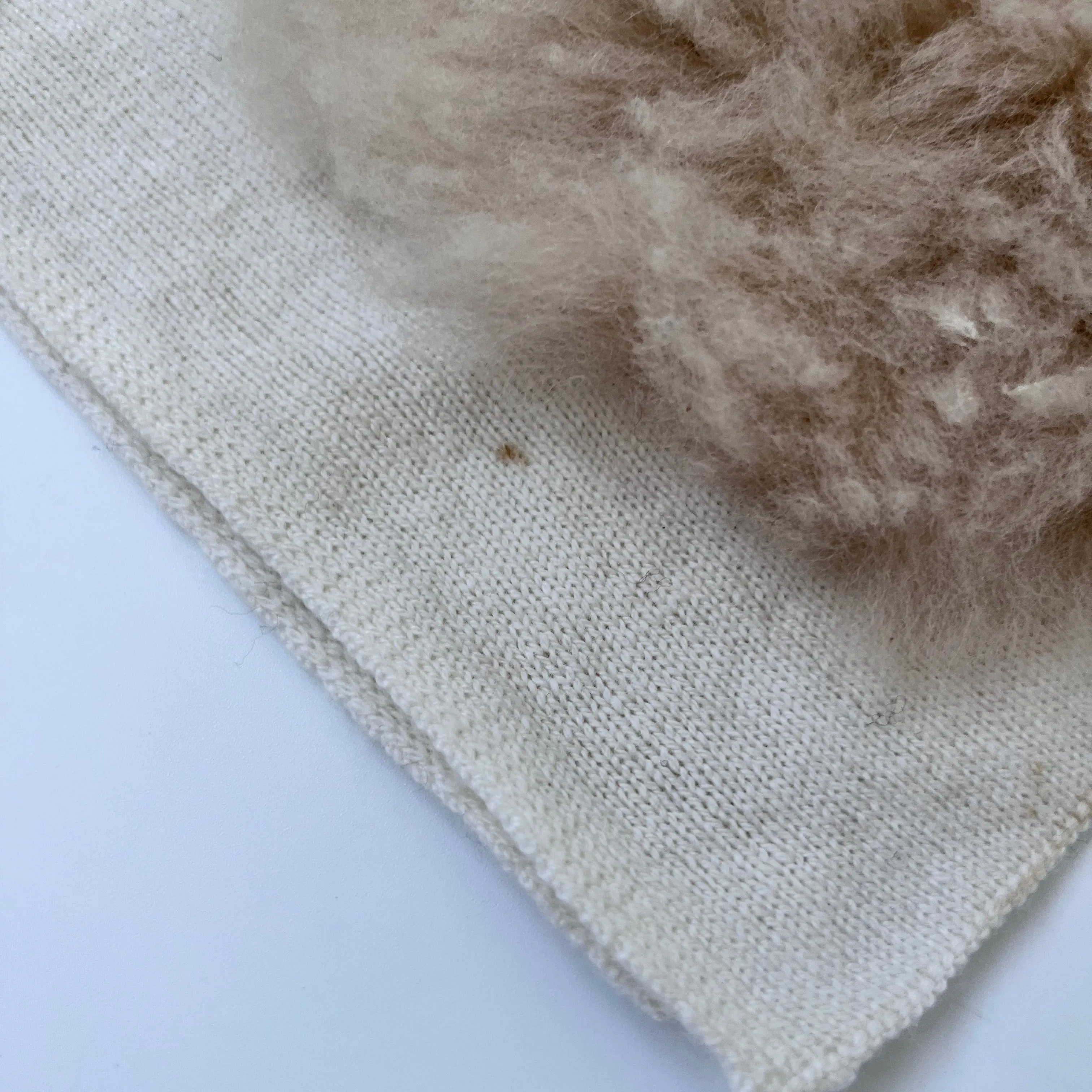 Belle Enfant Cream Cashmere Mix Scarf With Pom