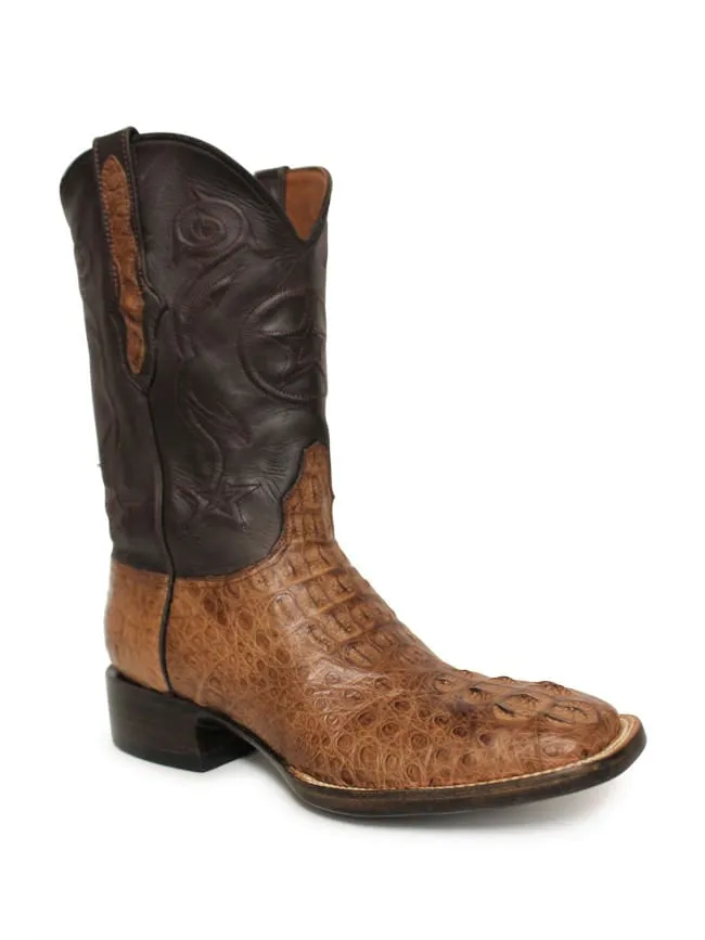 Black Jack Mens Caiman Hornback Burnished Cigar Boots