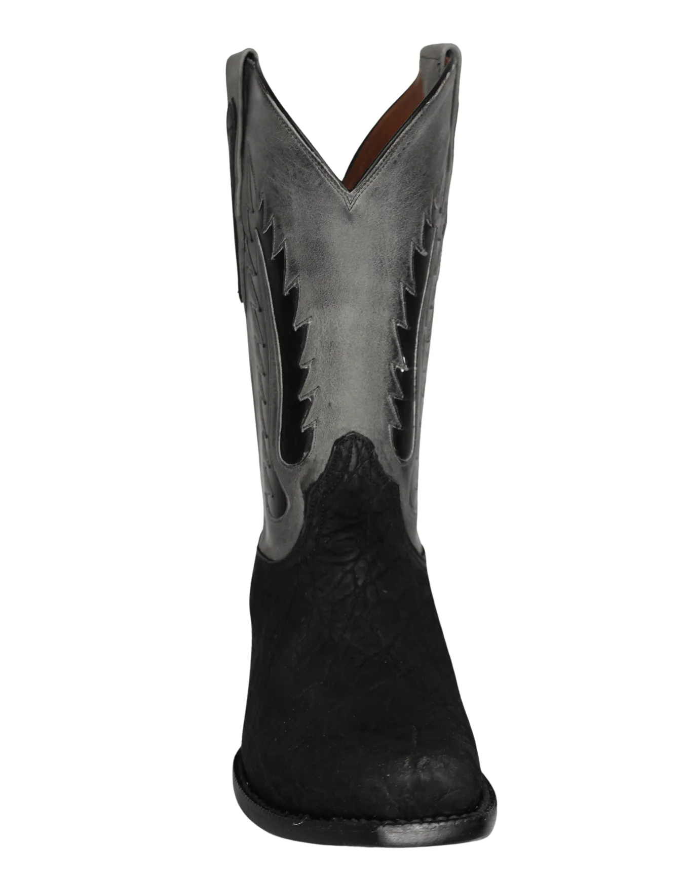 Black Jack Mens Men Black Sueded Elephant Boots