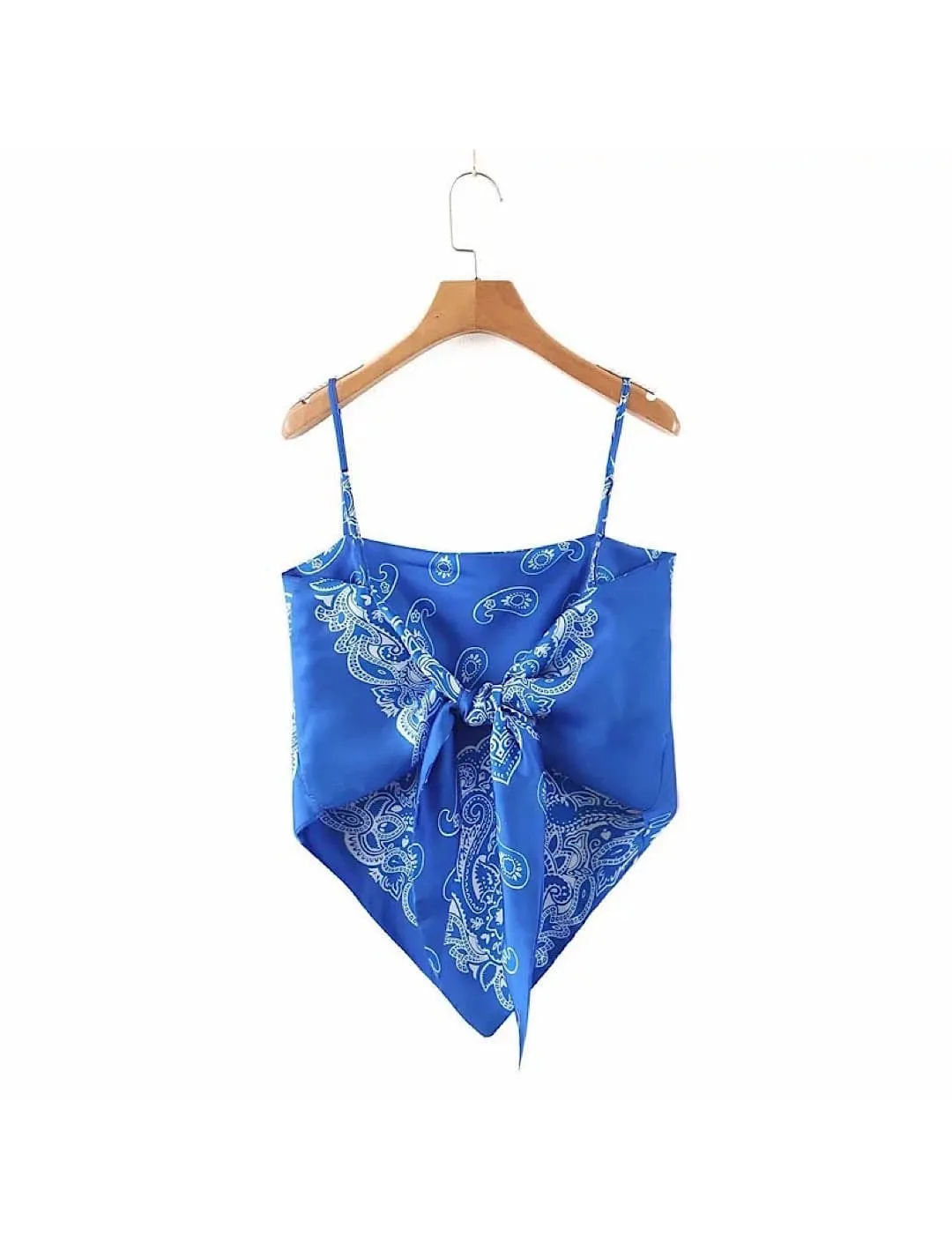 Bow Back Tie Scarf Cami Top