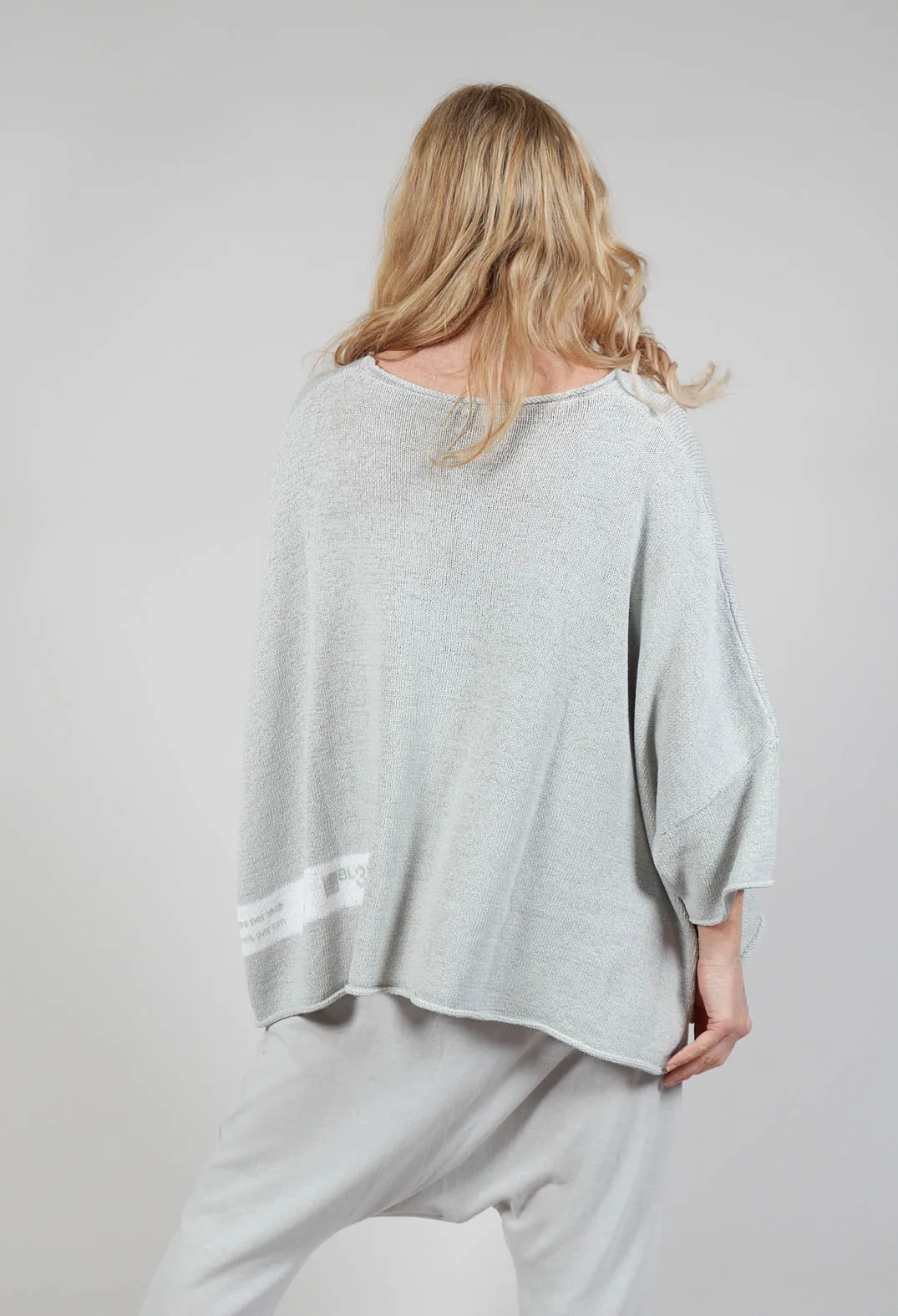 Boxy Fit Jumper in Grey Print