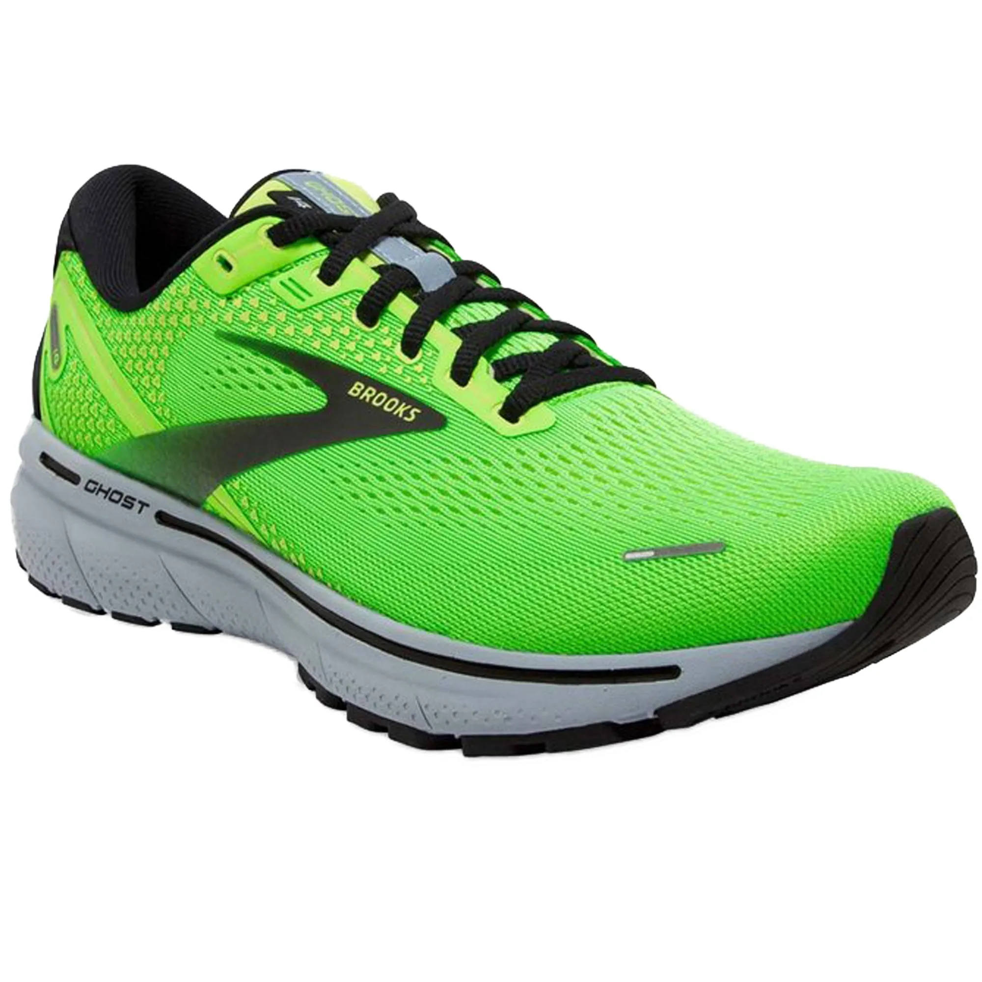 Brooks Men's 110369 310 Ghost 14 Green Gecko Blue Black Cushion Neutral Running Shoes