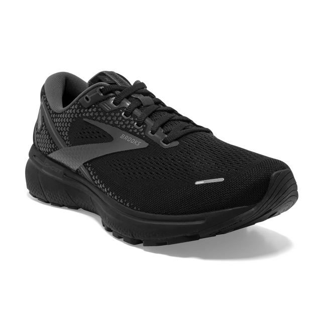 Brooks Mens Ghost 14 Athletic Shoes- Black/Black