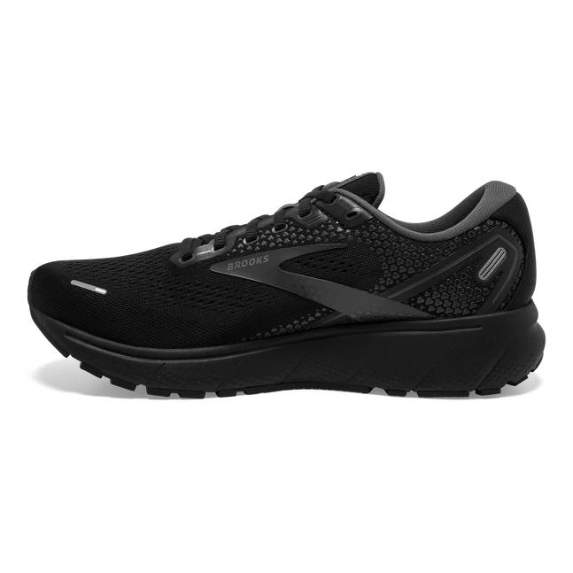 Brooks Mens Ghost 14 Athletic Shoes- Black/Black