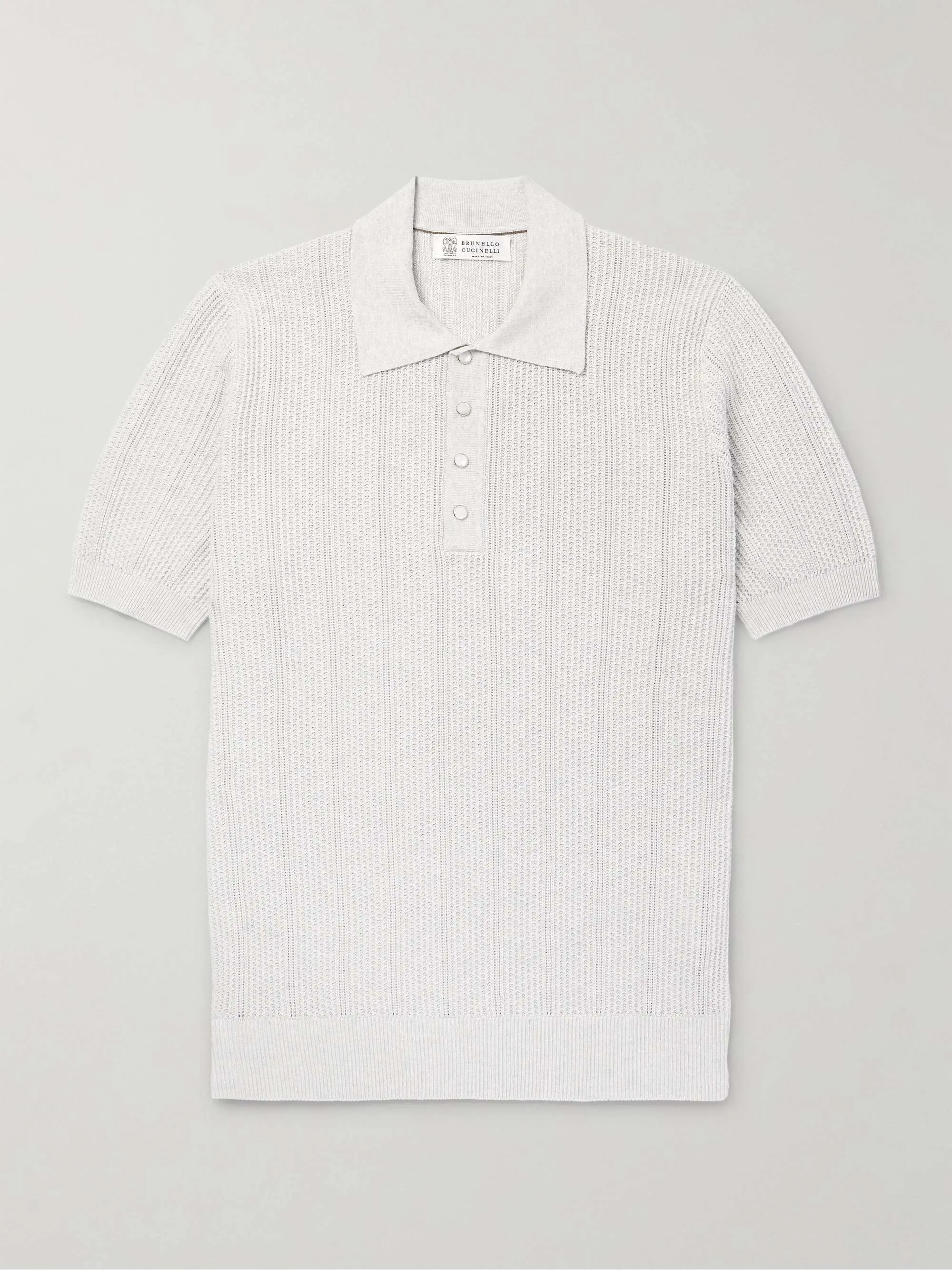 BRUNELLO CUCINELLI  |Pullovers Unisex Plain Cotton Short Sleeves Polos