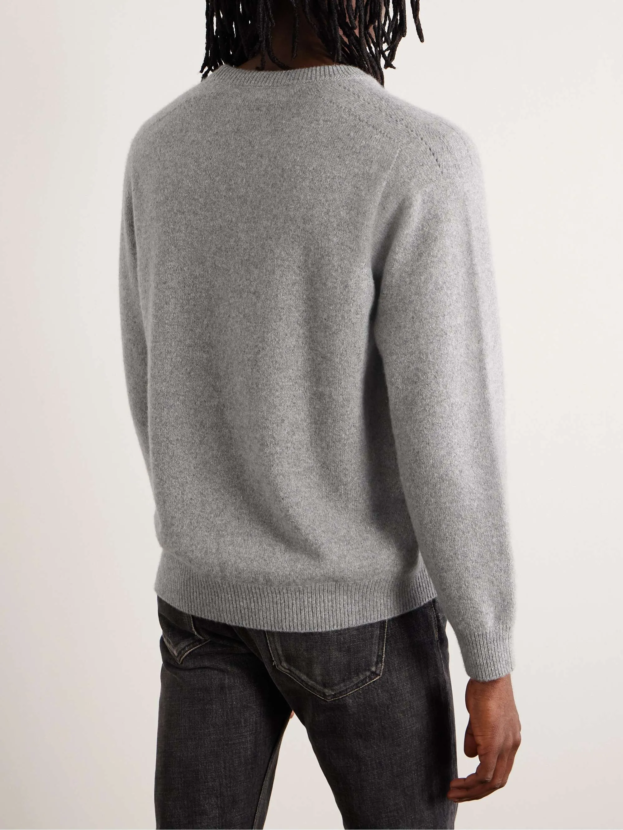 CELINE  |Pullovers Cashmere U-Neck Long Sleeves Luxury Sweaters