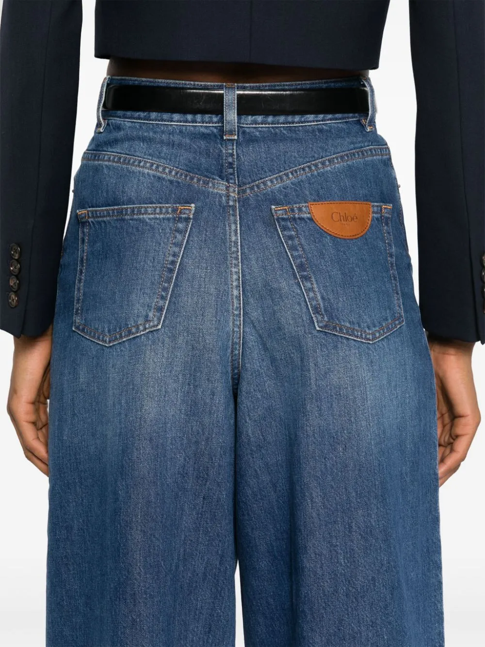 CHLO Organic Wide Leg Denim Jeans