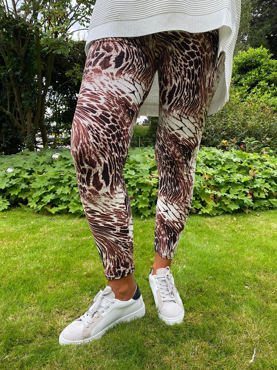 Chocolate Soft Multi Animal Pattern Leggings