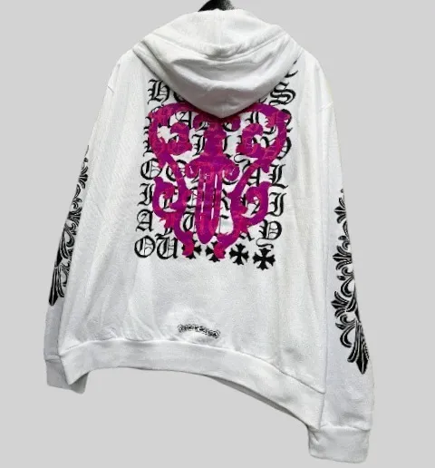 CHROME HEARTS  |Pullovers Street Style Long Sleeves Cotton Logo Hoodies