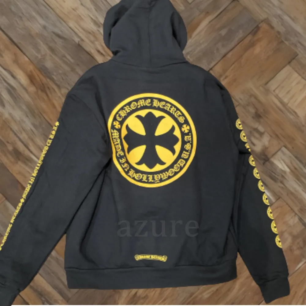 CHROME HEARTS  |Pullovers Street Style Long Sleeves Plain Logo Hoodies