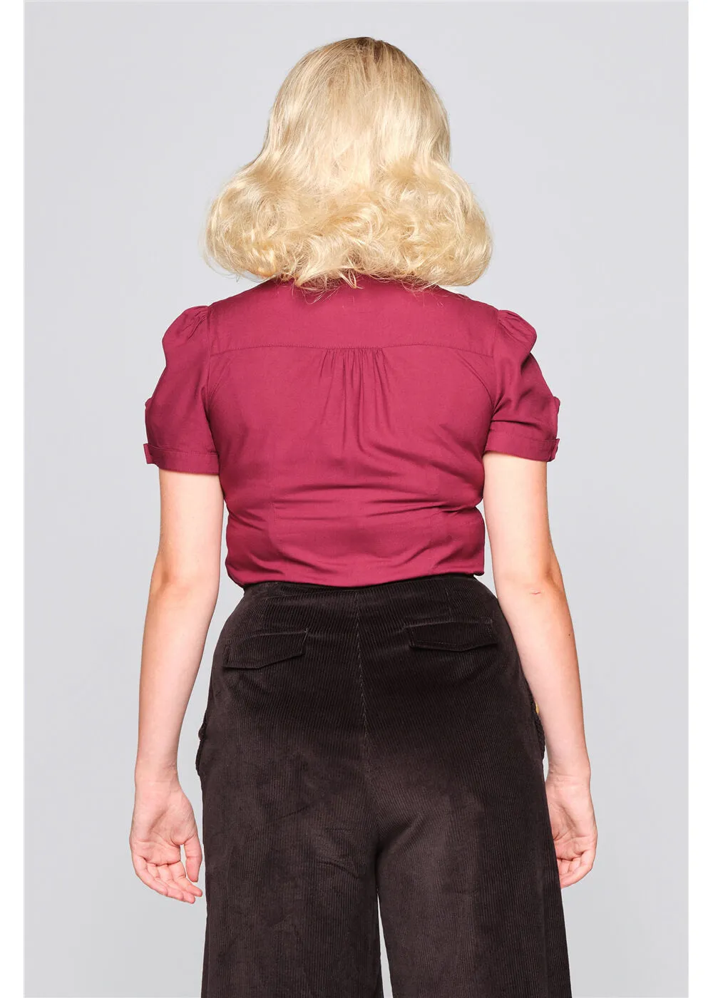 Collectif Tura 40's Blouse Wine