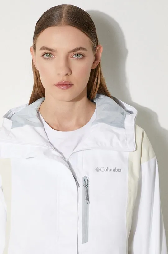 Columbia outdoor jacket Hikebound white color