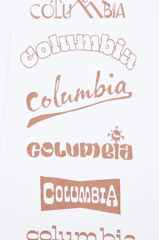 Columbia t-shirt Burnt Lake men’s white color 2071711