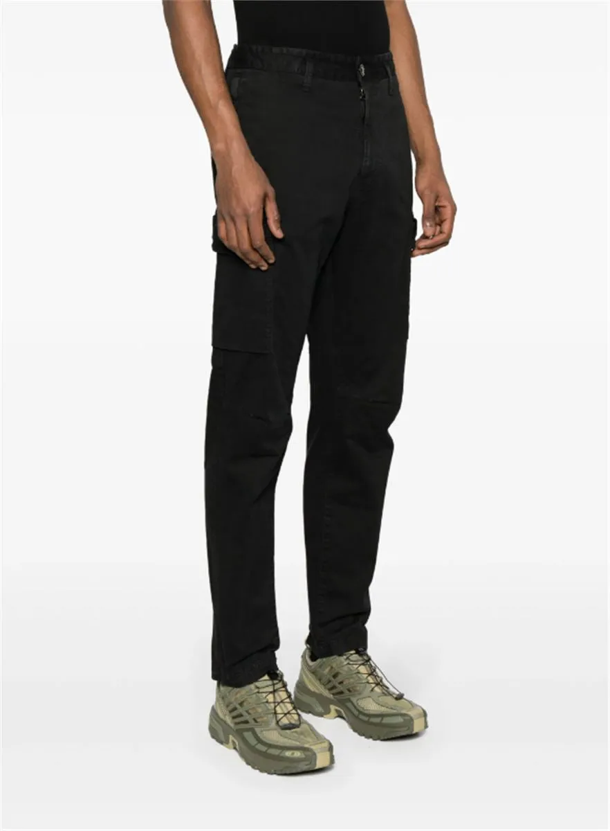 COMPASS-BADGE STRAIGHT-LEG TROUSERS