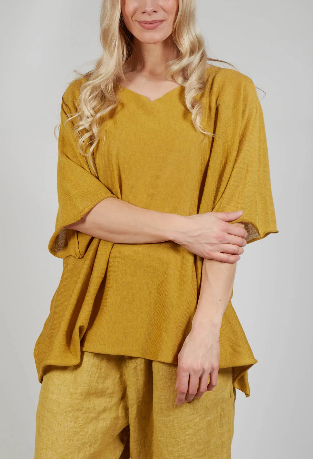 Cotton Maxi Jumper in Sun Yellow