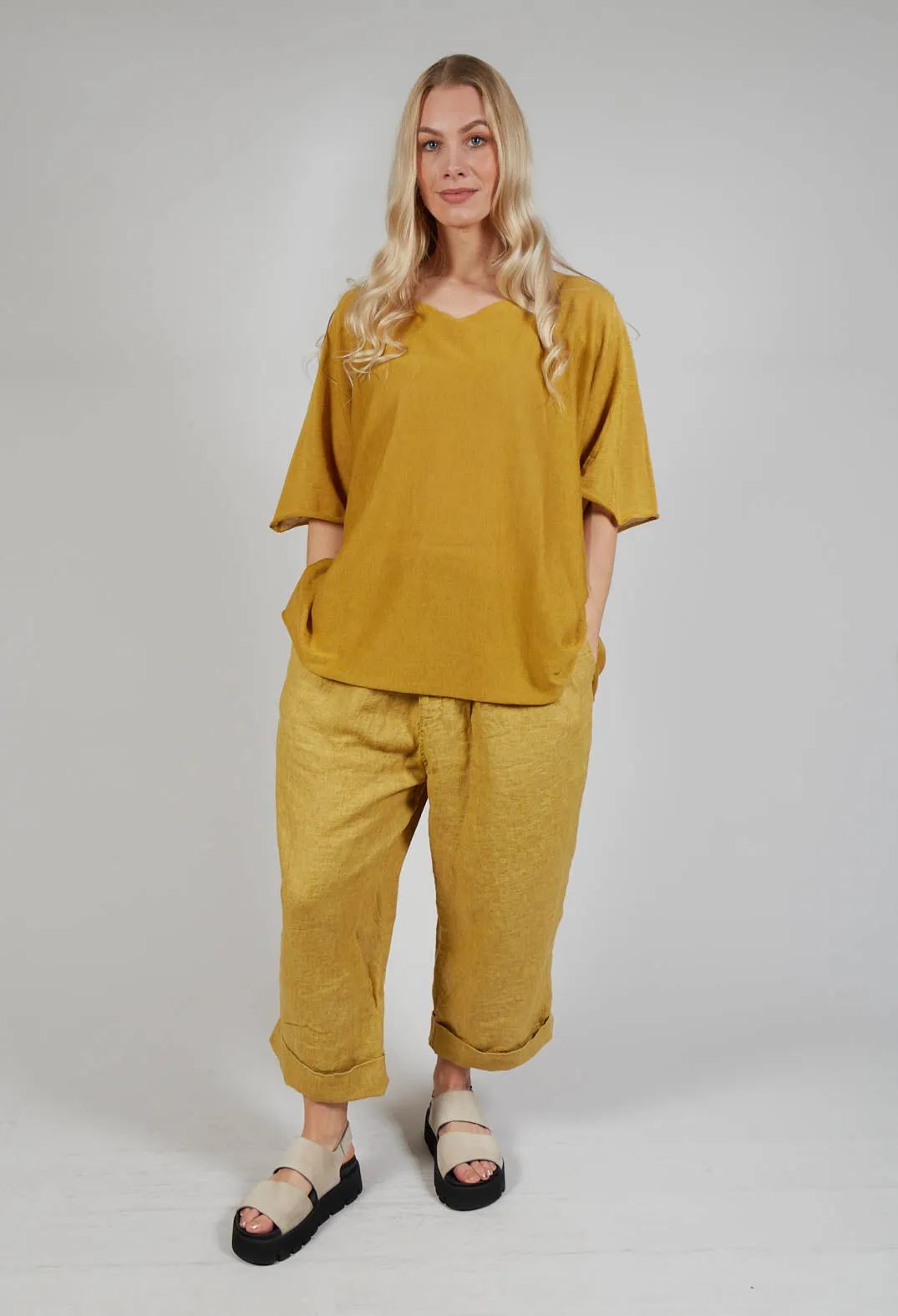 Cotton Maxi Jumper in Sun Yellow