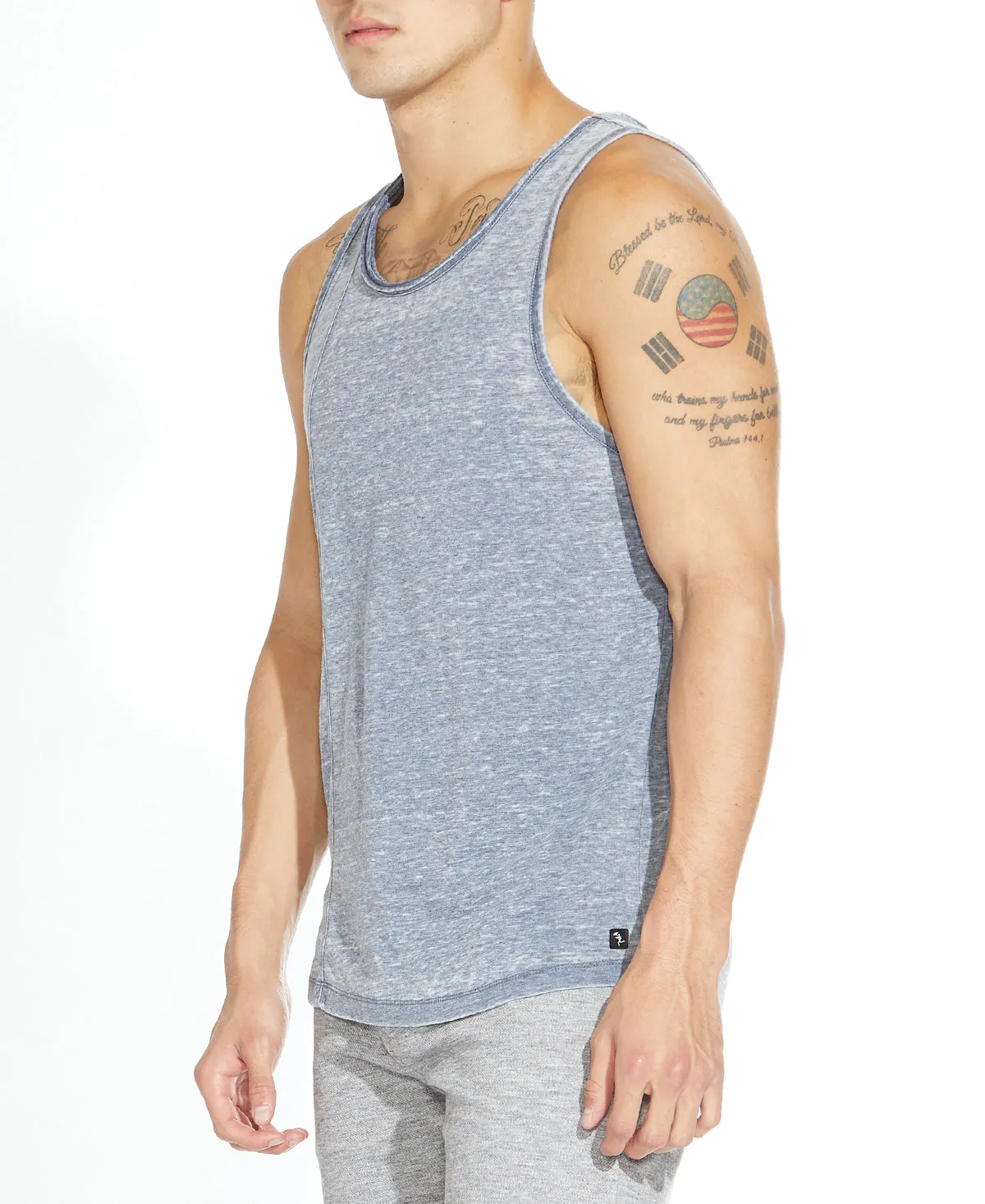 Down & Dirty Garment Burnout Tank (Vintage Indigo)