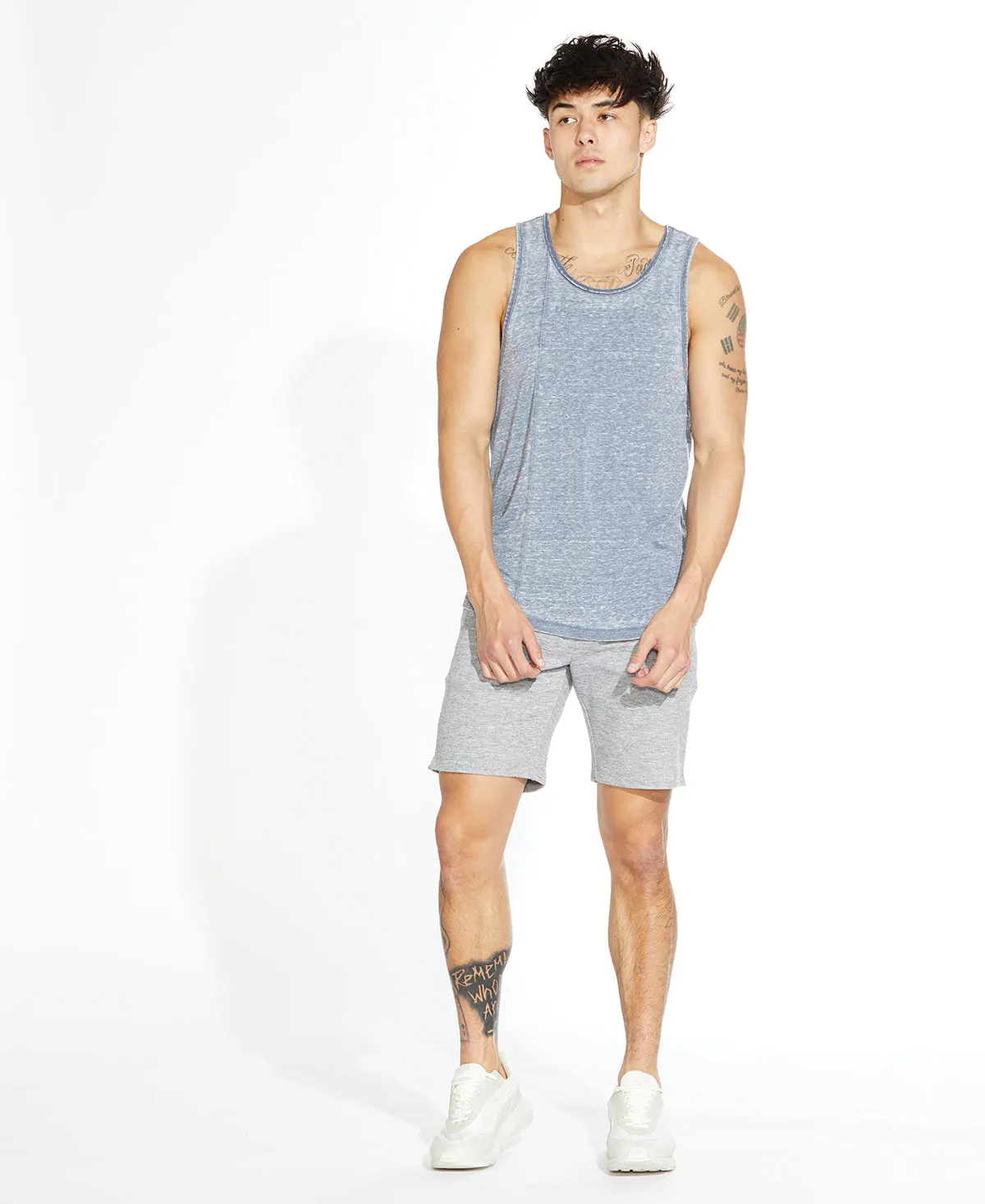 Down & Dirty Garment Burnout Tank (Vintage Indigo)