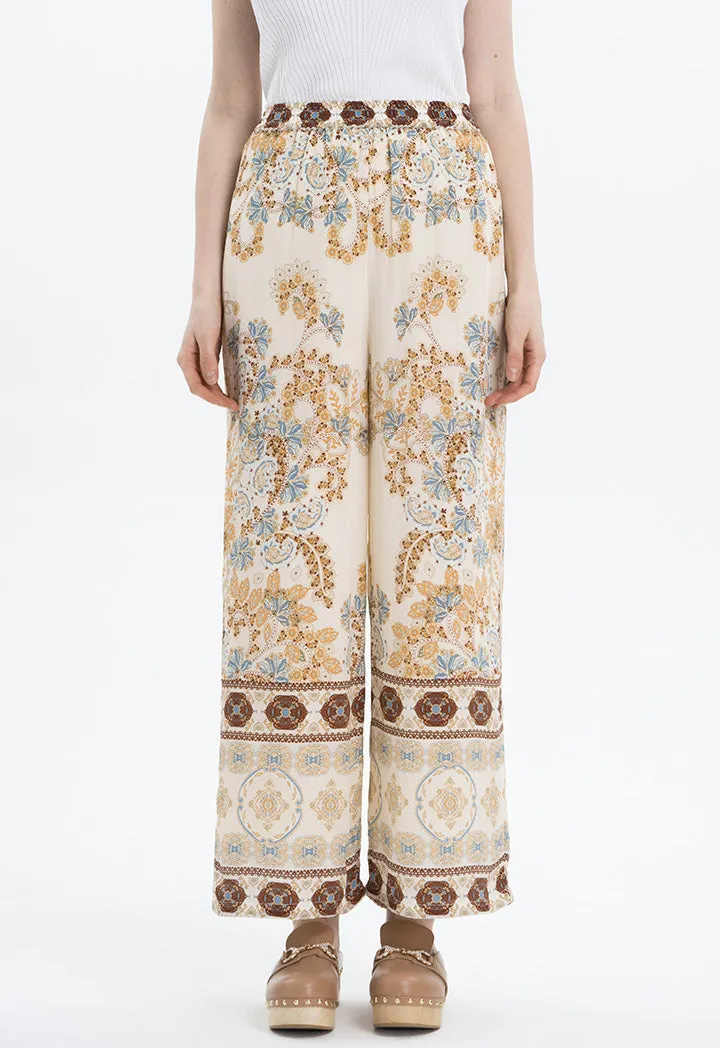 Ethnic Printed Straight Fit Trouser (Free Size)