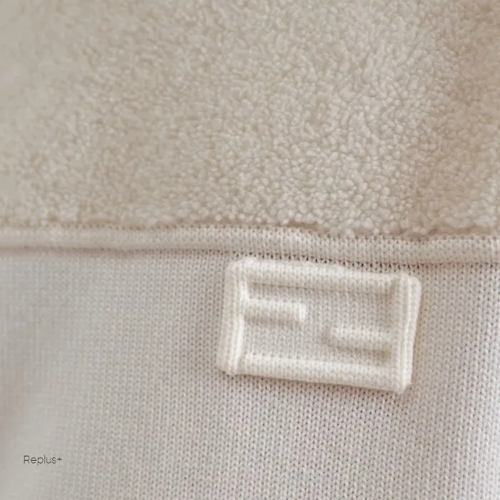 FENDI  |Crew Neck Pullovers Wool Silk Long Sleeves Plain Logo Luxury