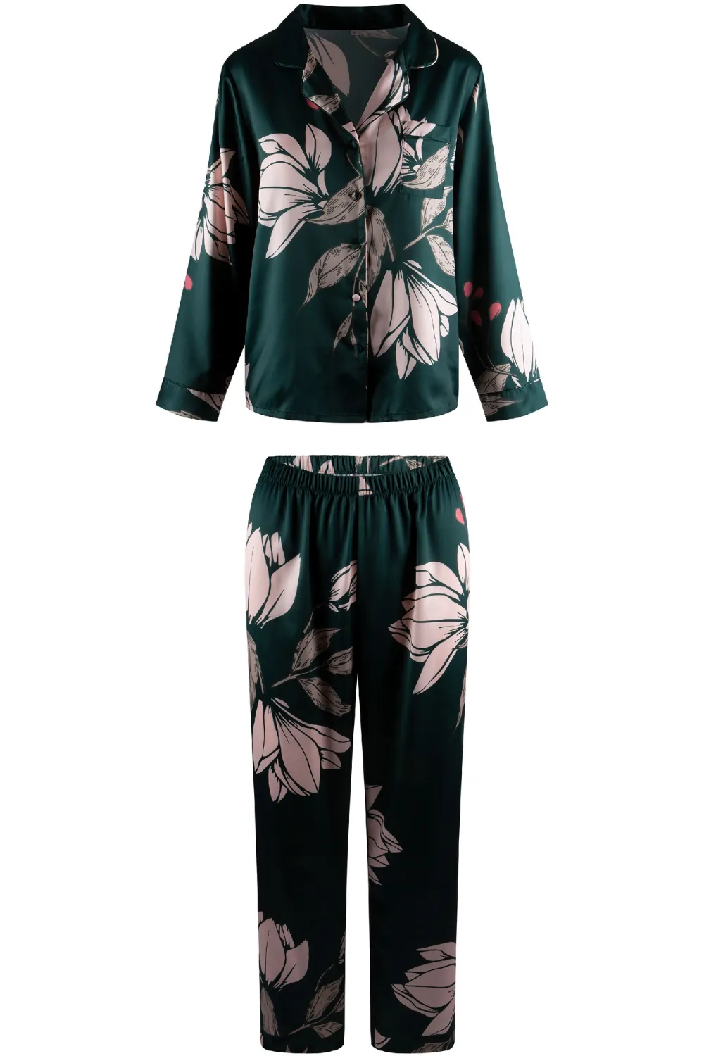 Floral Print Satin Pyjama Set