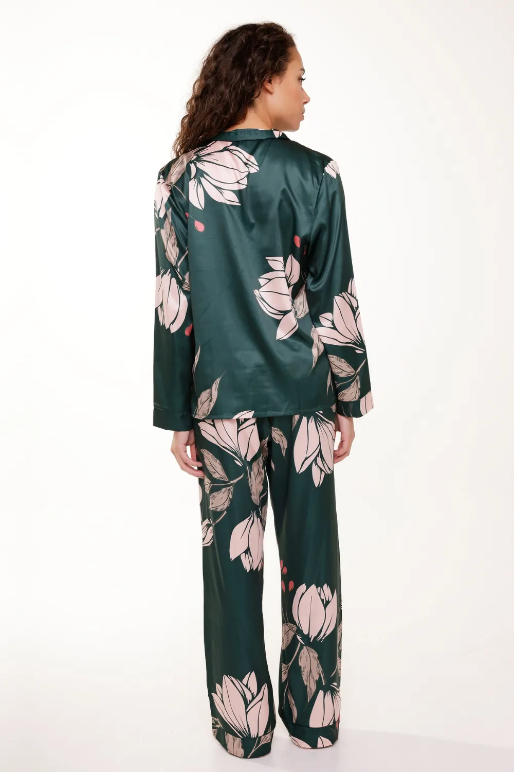 Floral Print Satin Pyjama Set