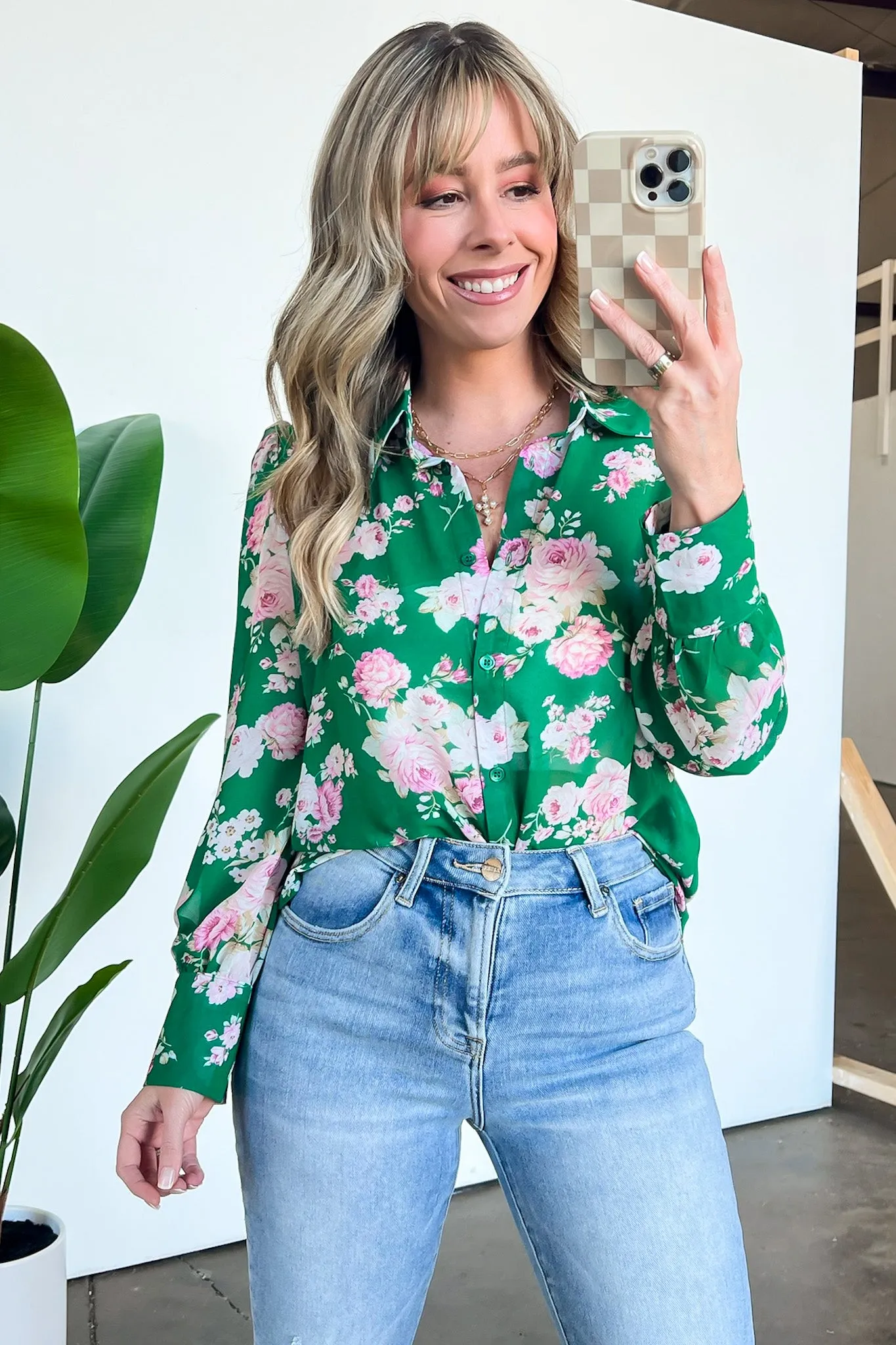 Freshly Floral Button Down Top - FINAL SALE