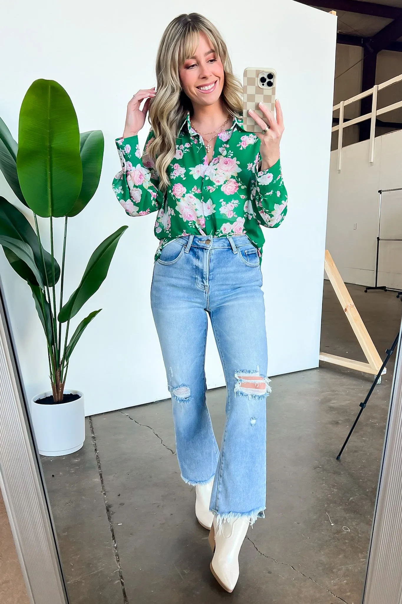 Freshly Floral Button Down Top - FINAL SALE