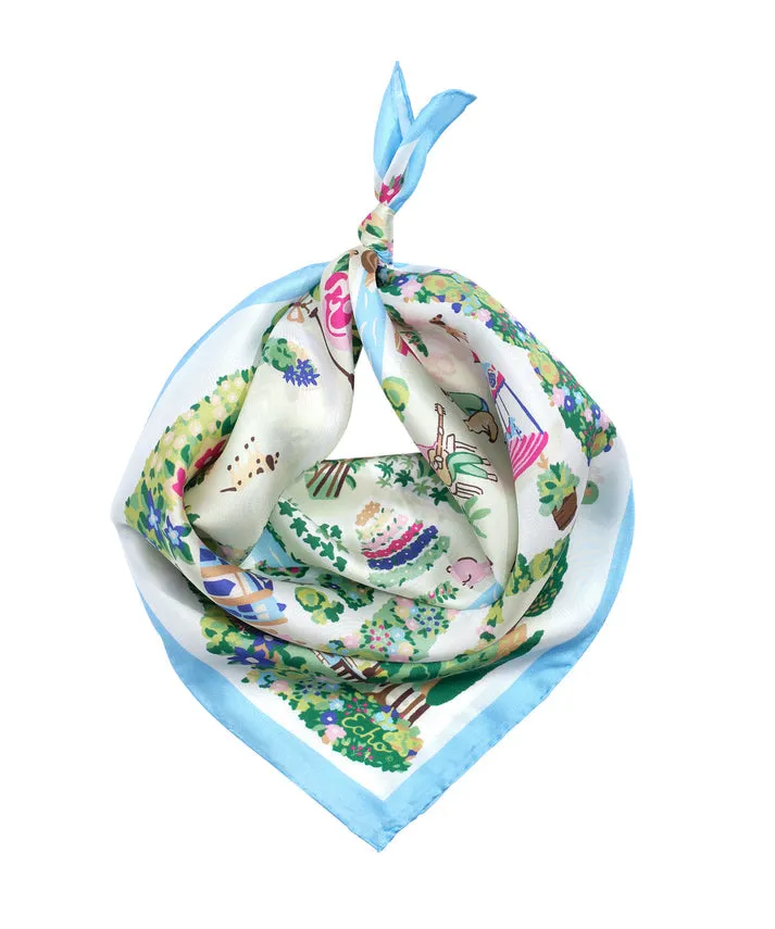 GARDEN MAP BANDANA BLUE