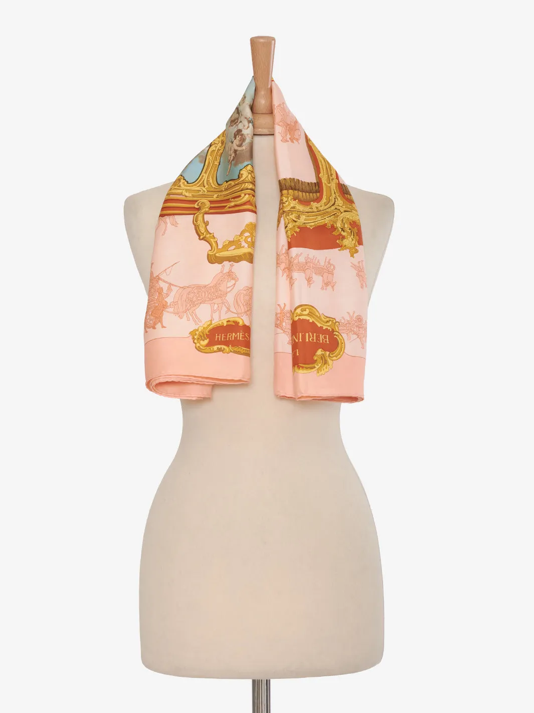 Hermès Silk Scarf Printed La Berline D'or