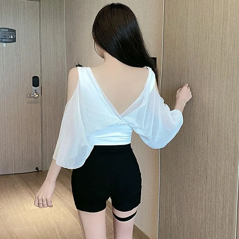 High Waist Shorts Elastic Hip Hollow Buckle High-cut