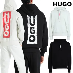 Hugo Boss  |Pullovers Long Sleeves Plain Cotton Oversized Logo Hoodies