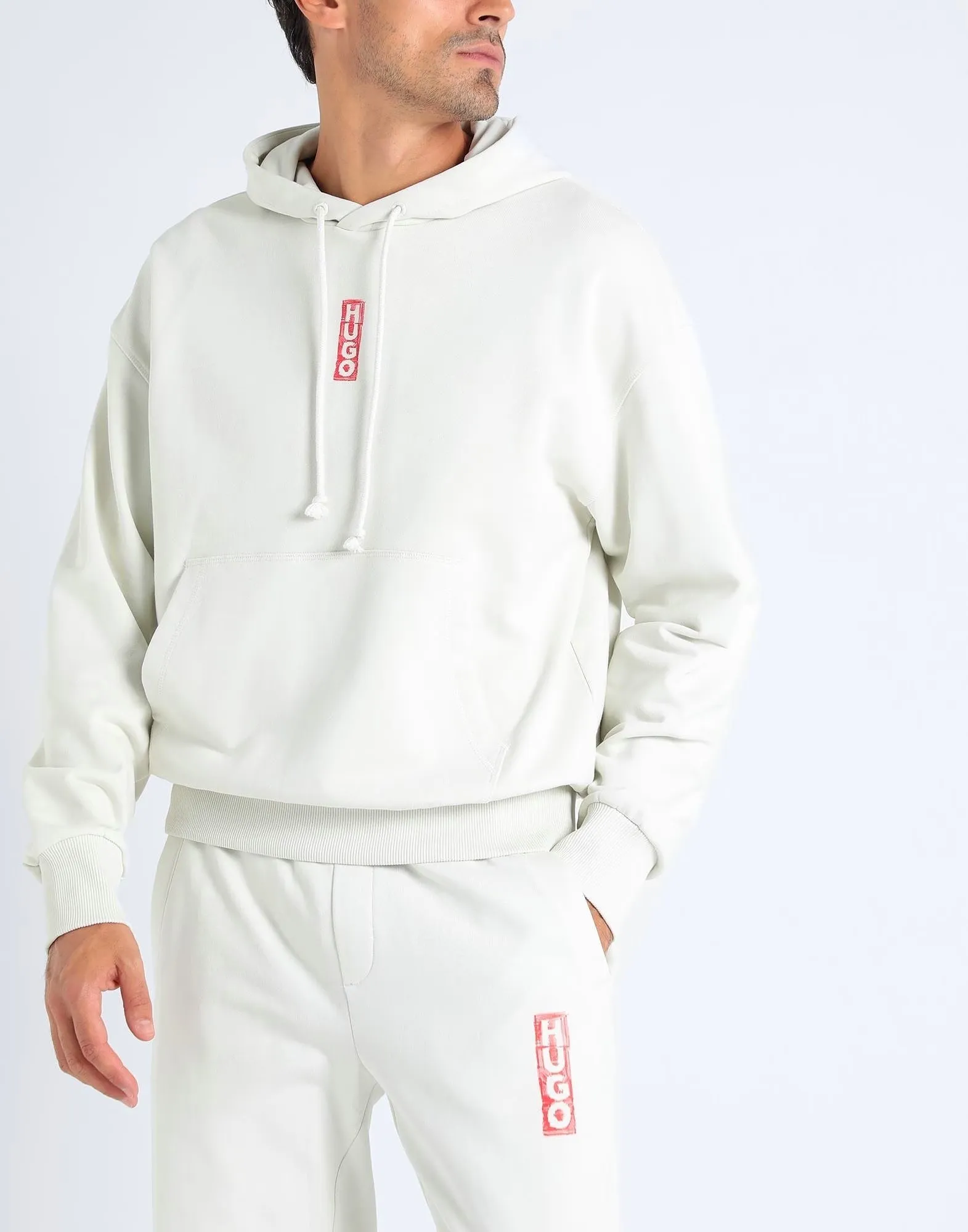 Hugo Boss  |Pullovers Long Sleeves Plain Cotton Oversized Logo Hoodies