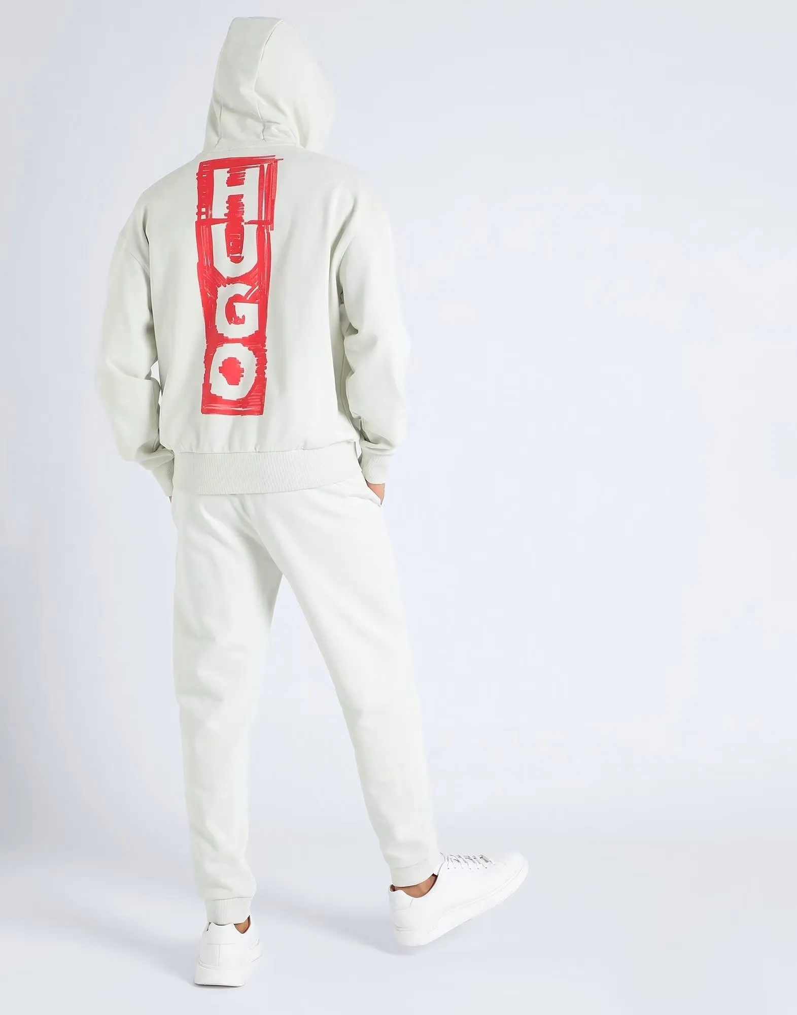 Hugo Boss  |Pullovers Long Sleeves Plain Cotton Oversized Logo Hoodies