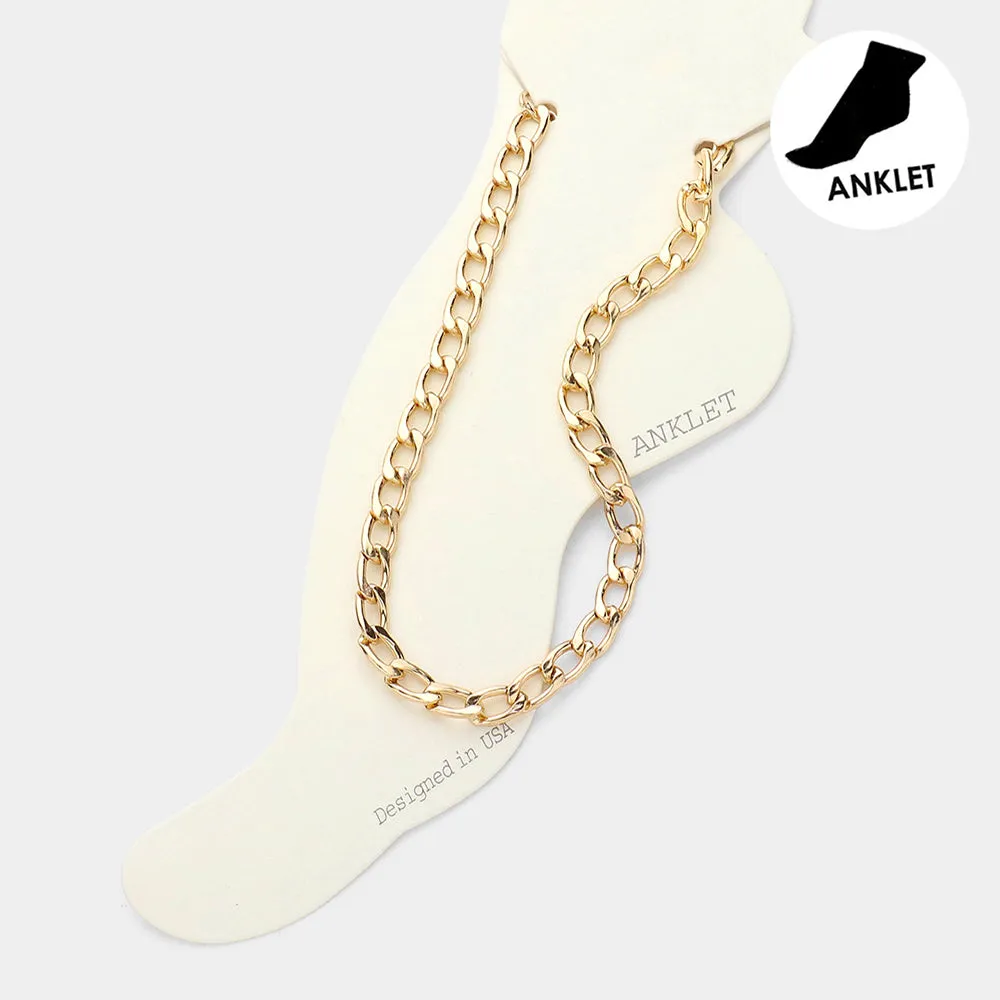 iLLASPARKZ Metal Chain Anklet