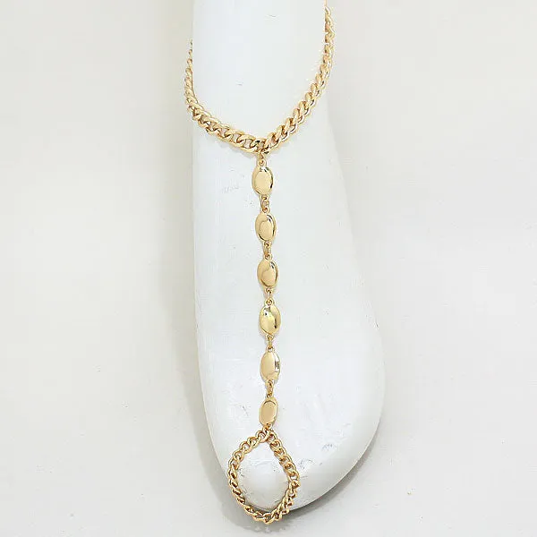 iLLASPARKZ Pebbled Link Chain Anklet