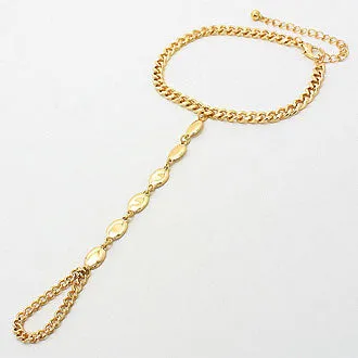 iLLASPARKZ Pebbled Link Chain Anklet