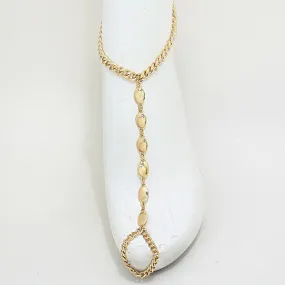 iLLASPARKZ Pebbled Link Chain Anklet