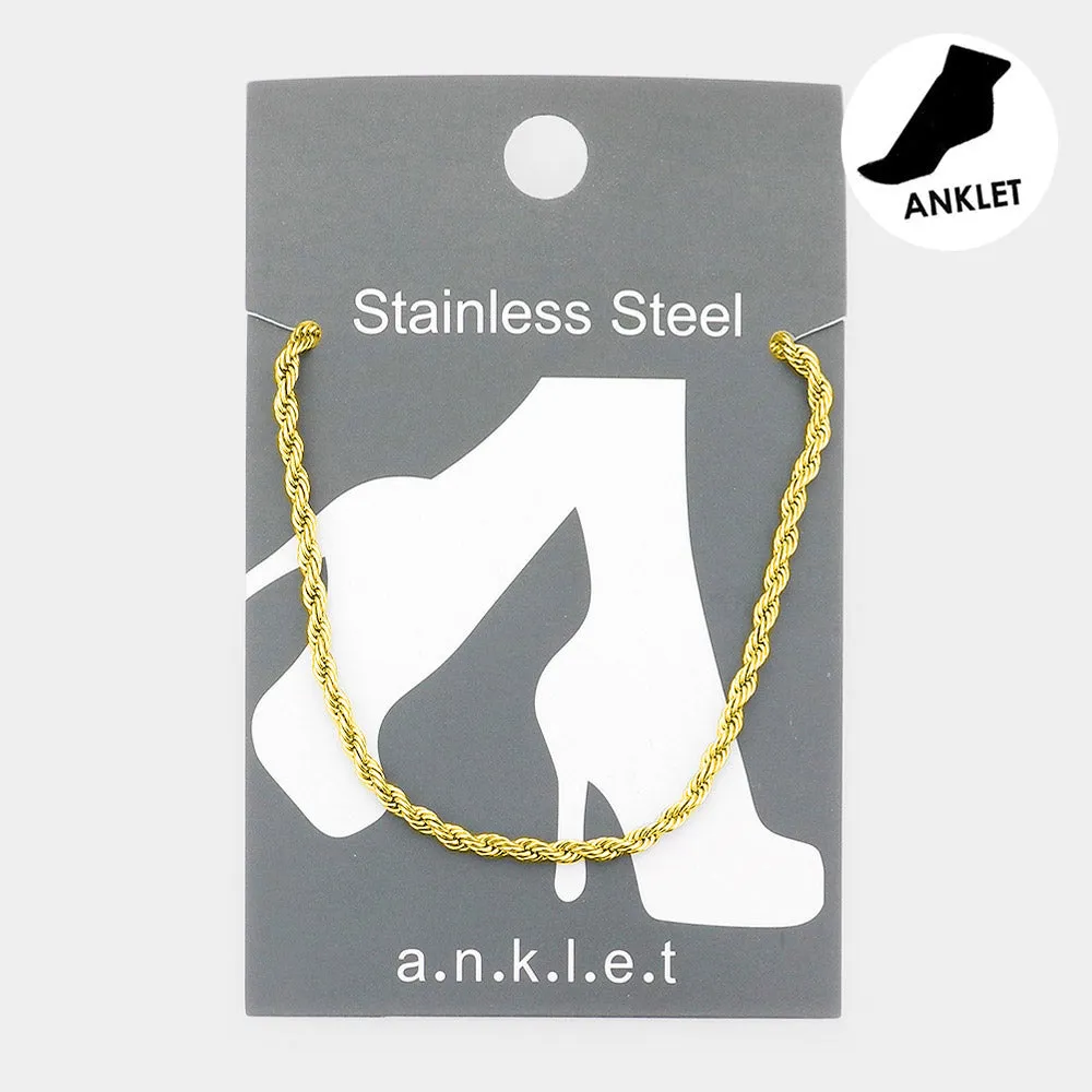 iLLASPARKZ Stainless Steel Metal Chain Anklet