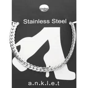 iLLASPARKZ Stainless Steel Wheat Chain Anklet