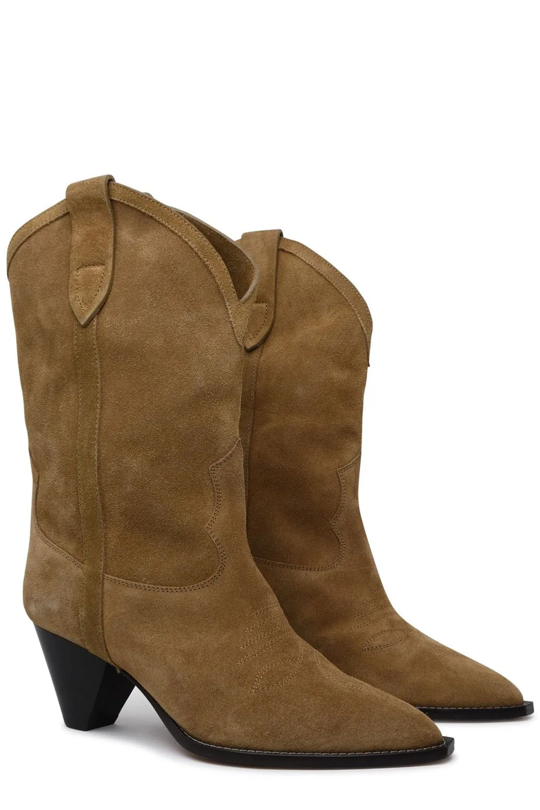 Isabel Marant Slip-On Mid Block Heeled Boots